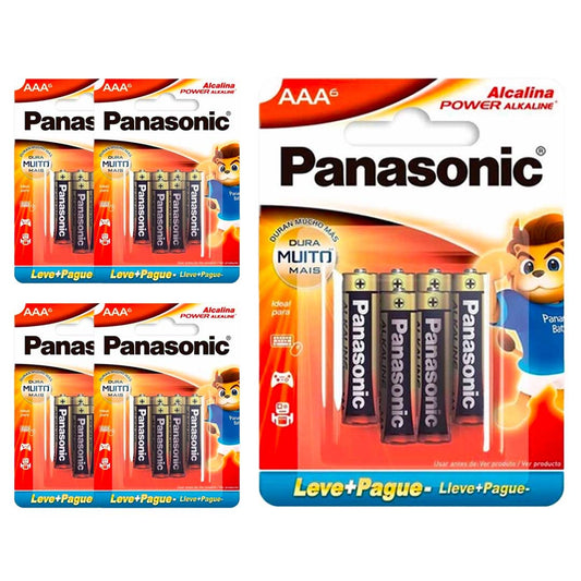 30 Pilhas Alcalinas Aaa Panasonic (5 Cart)
