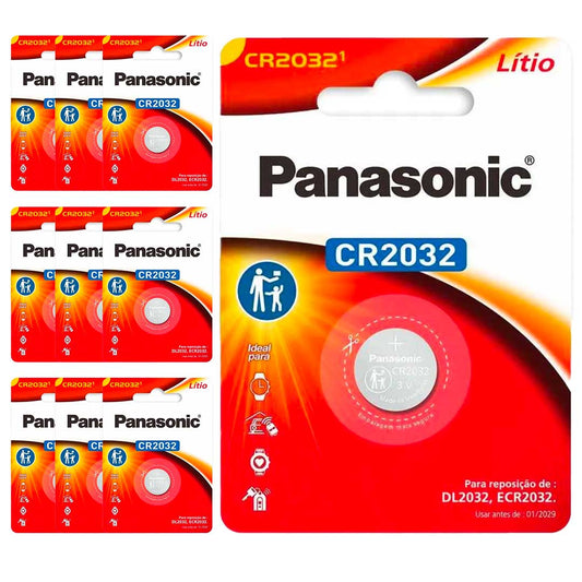 10 Baterias Cr2032 Panasonic