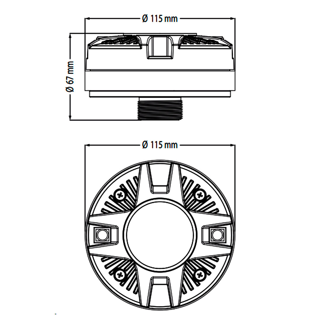 Driver 25mm 40w Rms 8 Ohms - Atk 45mh2580b-8 - Médios E Agudos [F108]