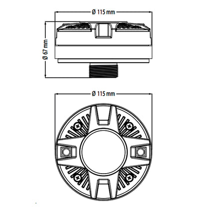 Driver 25mm 40w Rms 8 Ohms - Atk 45mh2580b-8 - Médios E Agudos [F108]