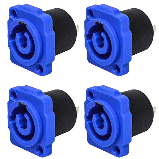 Conector De Ac-in Painel Wc 1823 4un Azul  Wireconex [F108]
