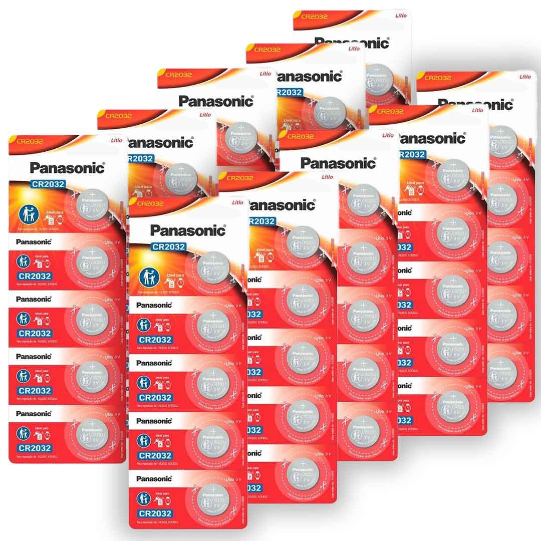 CR2032 50 unidades Panasonic - 10 Cartelas