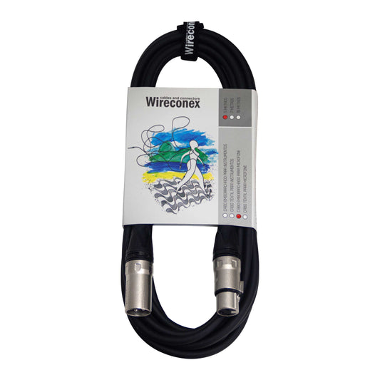 Cabo Para Microfone Emborrachado Xlr Xlr 10 Metros Mpbe-10 Wireconex [F108]