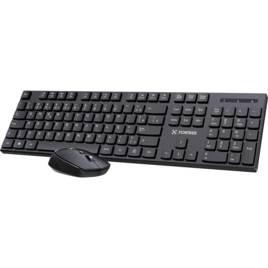 Kit Mouse e Teclado Fortrek CW11 Wireless Preto [F002]