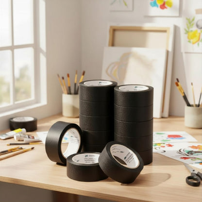 KIT COM 2 FITAS CREPE PRETAS 48MM X 50M