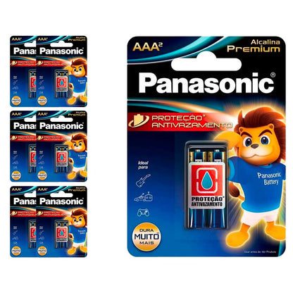 14 Pilhas Alcalinas Premium Aaa Panasonic (7 Cart)
