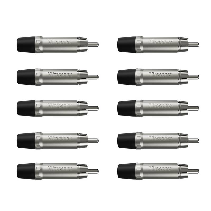 Conector Plug Rca Macho Wc 1212 Bk  Wireconex 10unidades [F108]