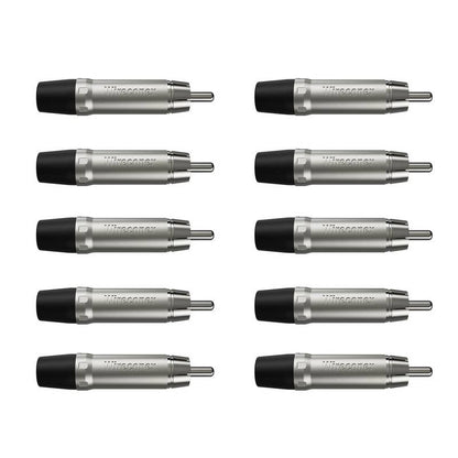Conector Plug Rca Macho Wc 1212 Bk  Wireconex 10unidades [F108]