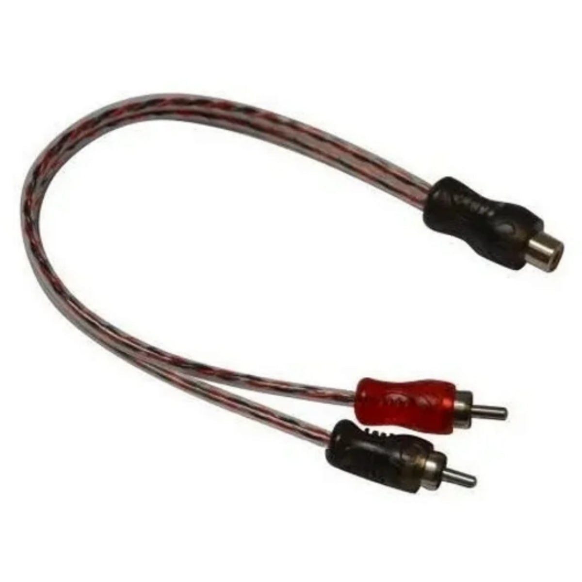 Cabo Audio Y 1 Fêmea X 2 Machos, Transparente. 20cm Automotivo Storm [F108]