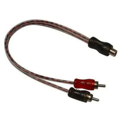Cabo Audio Y 1 Fêmea X 2 Machos, Transparente. 20cm Automotivo Storm [F108]