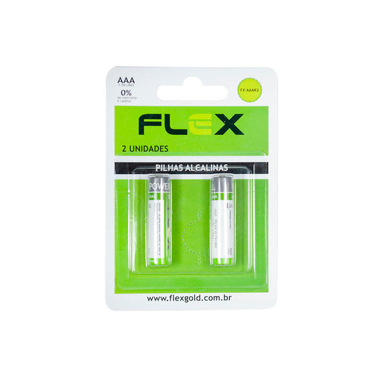 Pilha Alcalina Aaa Flex 02 Unidades Fx-aaak2 [F108]