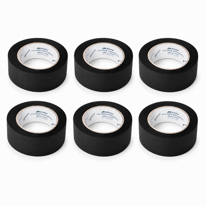 KIT COM 6 FITAS CREPE PRETAS 48MM X 50M