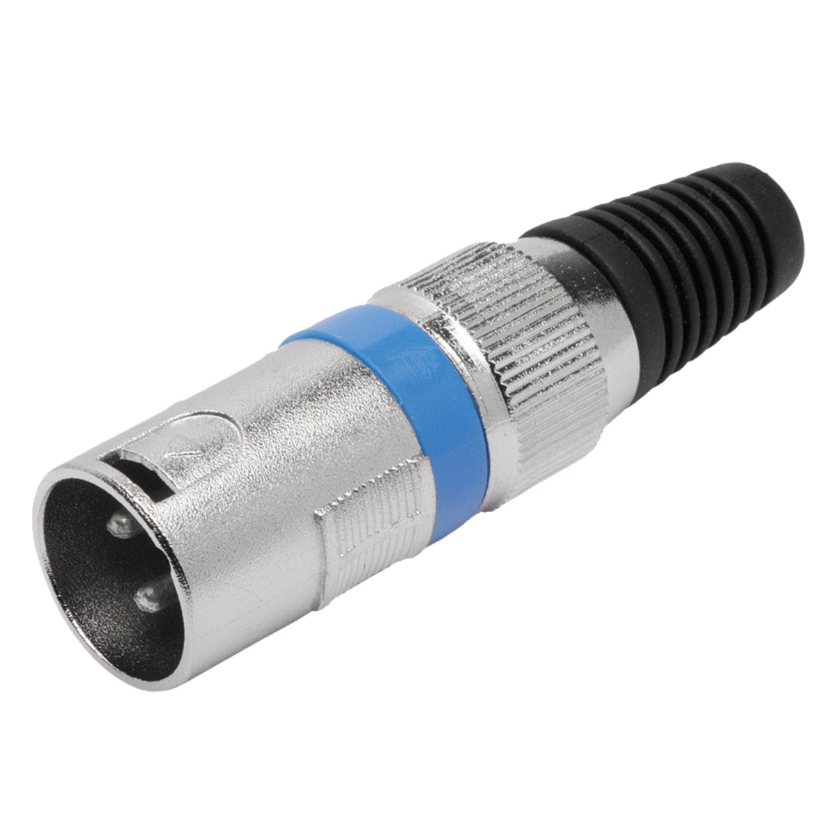 Conector Xlr Macho Linha Azul Metalico Storm 05 Unidades [F108]