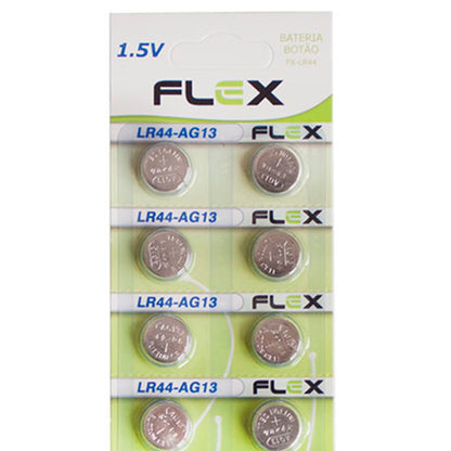 Bateria Botão Lr44 Cartela Com 14 Unidades Flex [F108]