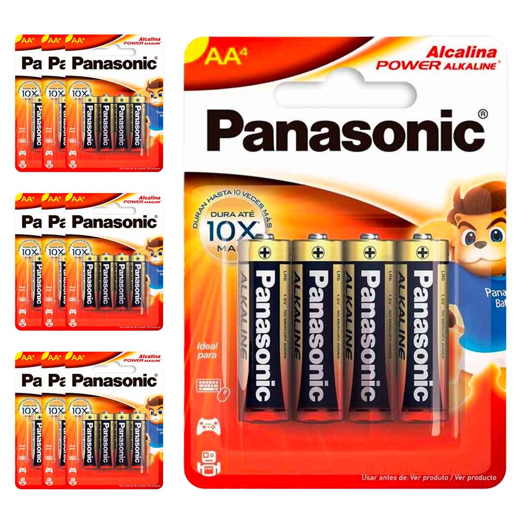 40 Pilhas Alcalinas Aa Panasonic (10 Cart)