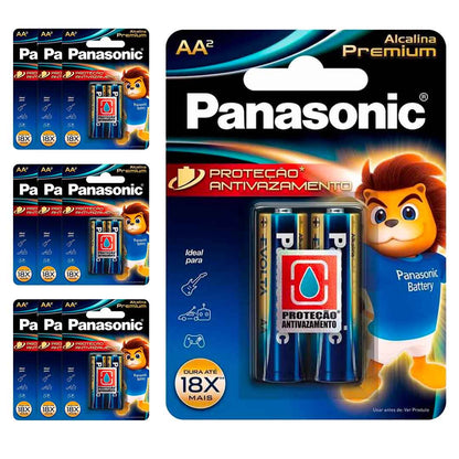 20 Pilhas Alcalinas Premium Aa Panasonic (10 Cart)