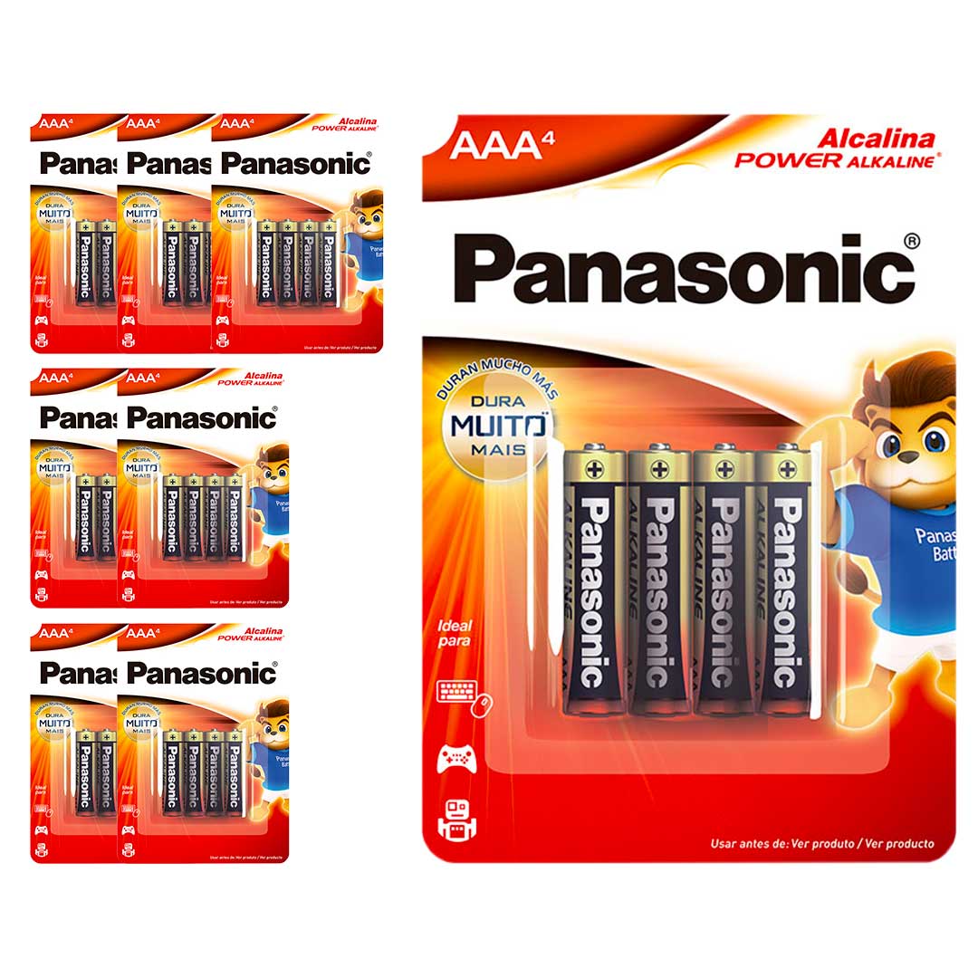32 Pilhas Alcalinas Aaa Panasonic (8 Cart)