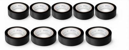 Kit 10 Fita Crepe Preta Premium 48mm X 50m - Alta Fixação