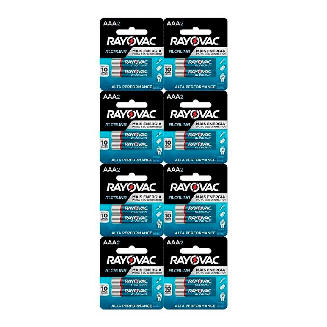 Pilha Alcalina Aaa2 Rayovac Multiblister Com 16 Unidades [F108]