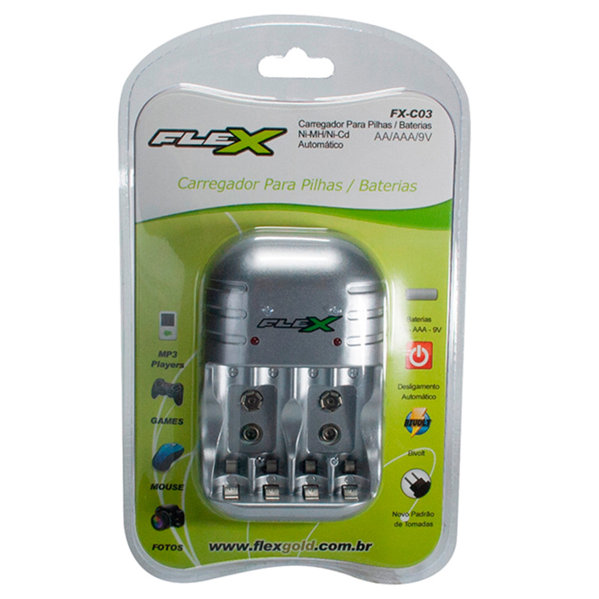 Carregador De Bateria Fxc03 Flex [F108]