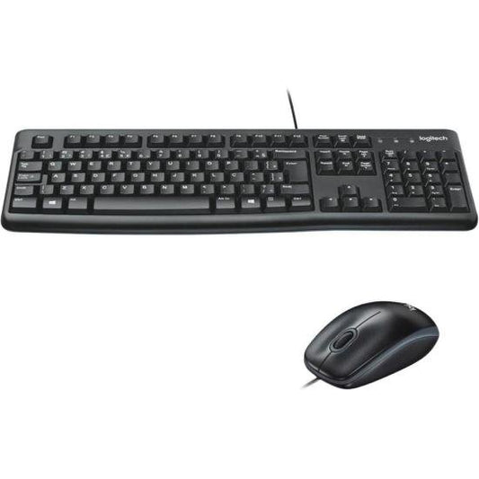 Kit Teclado e Mouse Com Fio USB Logitech MK120 Preto [F002]