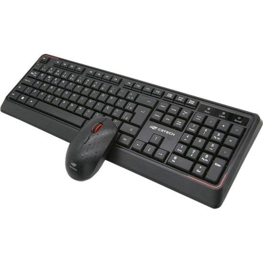 Kit Teclado e Mouse Sem Fio C3Tech W70BK Preto [F002]