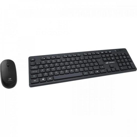 Kit Teclado e Mouse C3Tech K-W20BK Sem Fio Preto [F002]