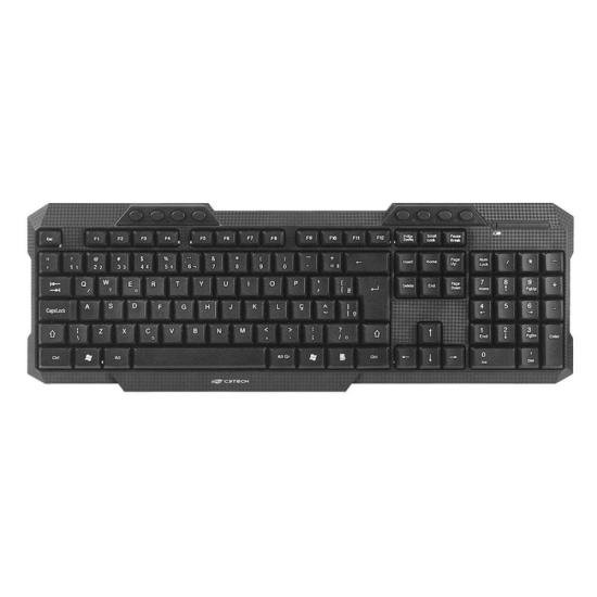 Kit Teclado e Mouse C3tech K-W10 Sem Fio Preto [F002]