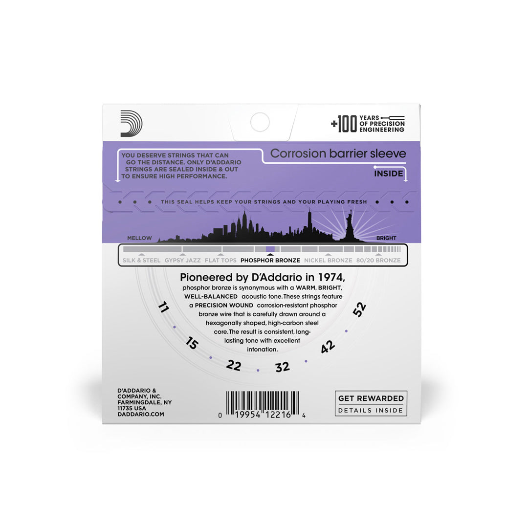 Cordas Para Violão Aço D Addario Phosphor Bronze Ej26 .011-.052 [F108]
