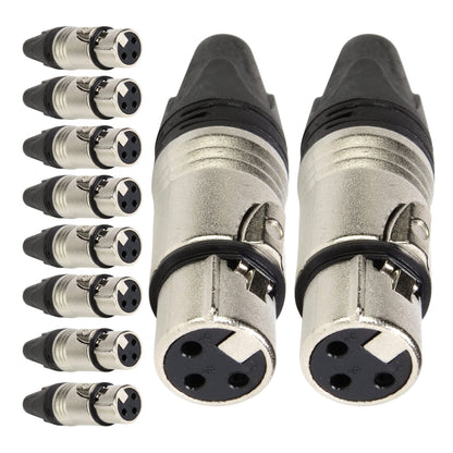 Conector Xlr Fema Linha 3 Polos Metal Storm 10 Unidades [F108]
