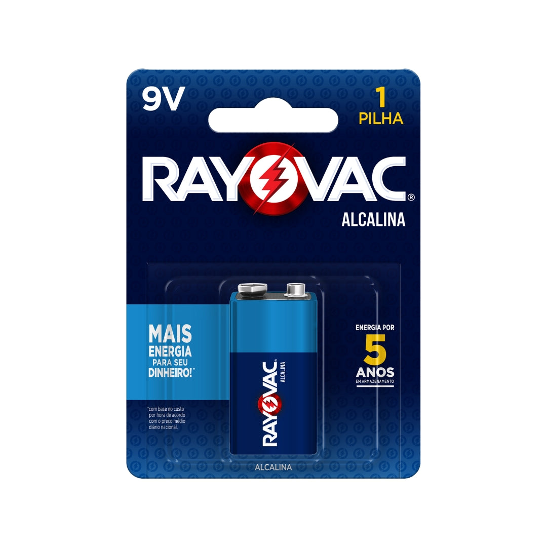 Bateria Alcalina 9v Rayovac Cartela Com 01 Unidade [F108]