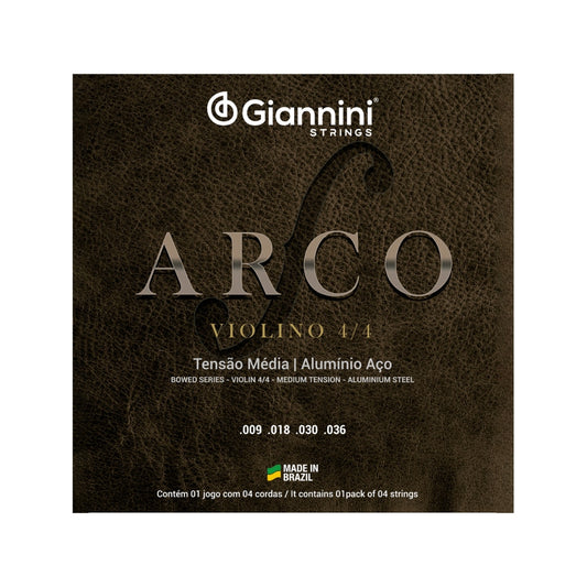 Encordoamento Giannini P/violino Aluminio Média Geavva [F108]