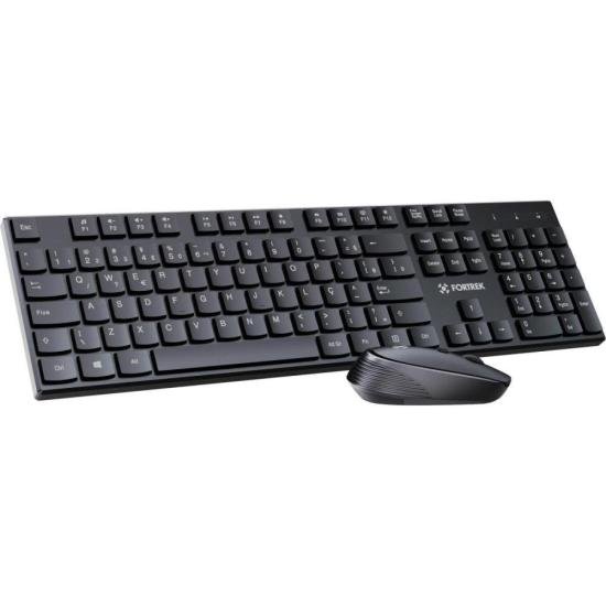 Kit Mouse e Teclado Fortrek CW11 Wireless Preto [F002]