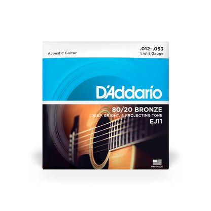 Cordas Para Violão Aço D Addario Bronze 80/20 Ej11 012" 053" [F108]