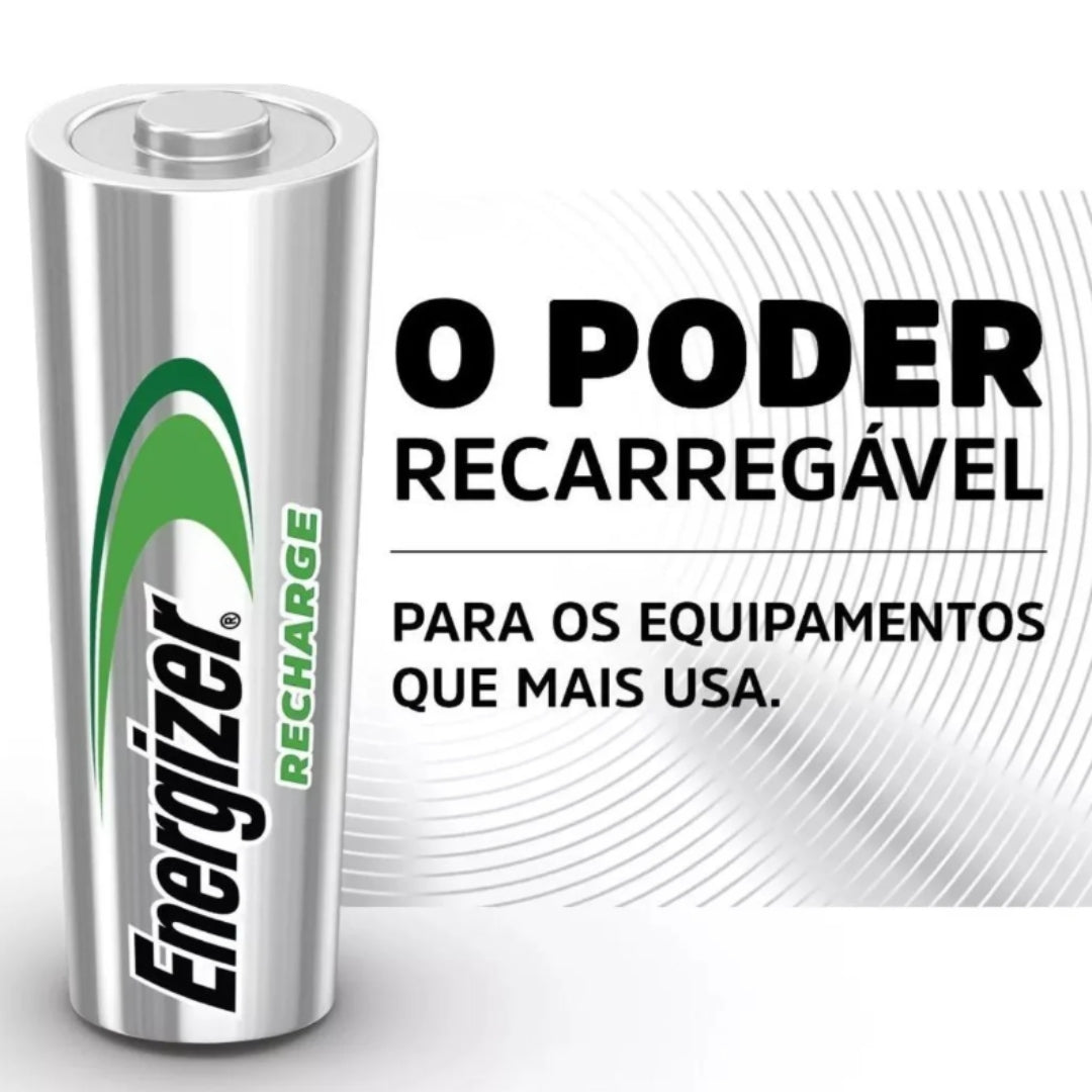 Pilha Recarregável Univ. Aa2 Cart 2 Energizer [F108]
