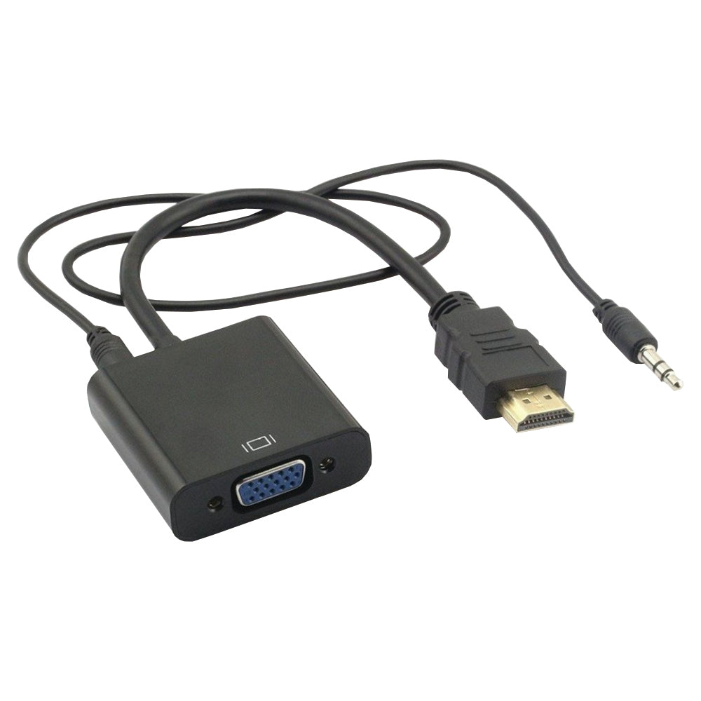 Cabo Conversor Hdmi Para Vga + Cabo De áudio P2 Mxt 1.2.105 Macho X Fêmea Preto [F133]