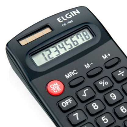 Calculadora De Bolso 8 Digitos Solar Cb-1485 Elgin [F108]