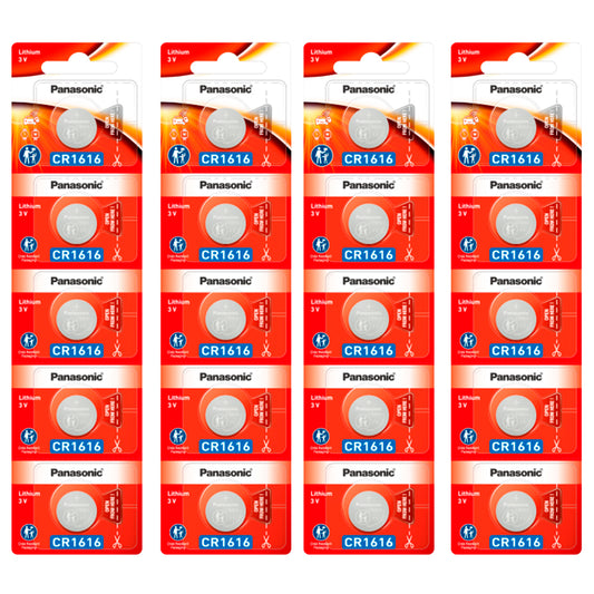 20 Baterias CR1616 Panasonic (04 cartelas)