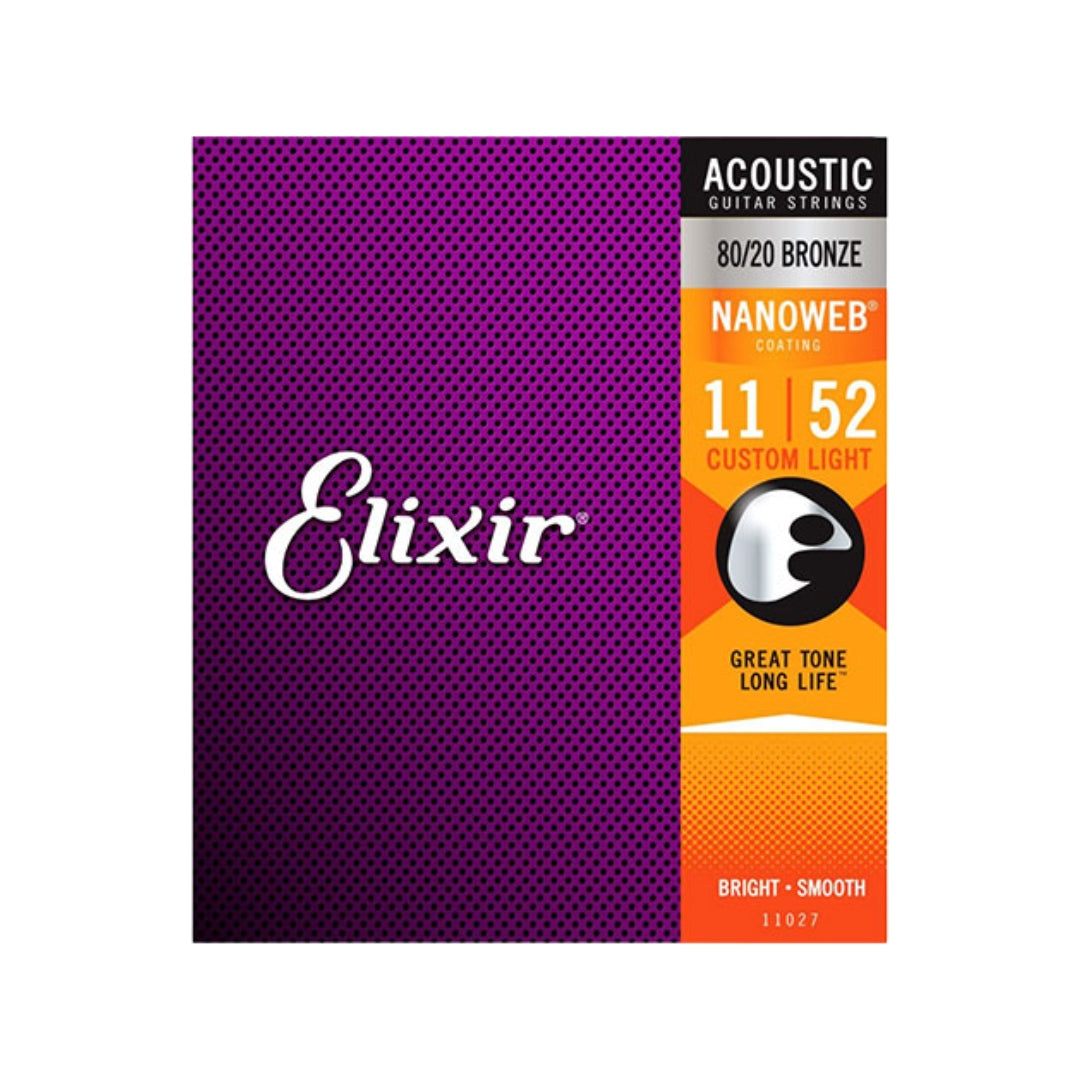 Cordas 011 Custom Light 80/20 Violão Aço Elixir [F108]