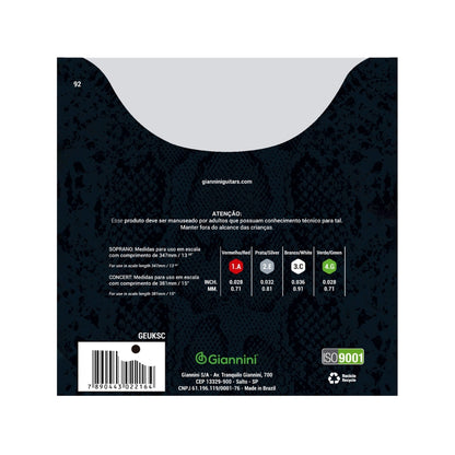 Encordoamento Giannini P/ukulele Nylon Branco Geuksc [F108]