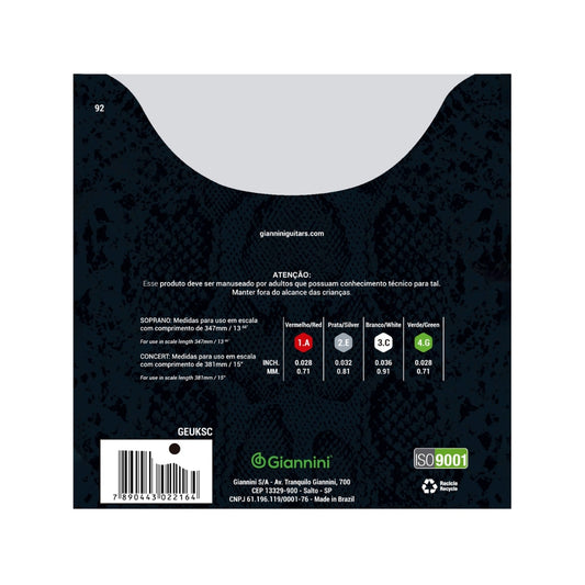 Encordoamento Giannini P/ukulele Nylon Branco Geuksc [F108]