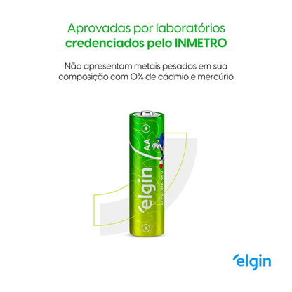 Pilha Alcalina Aa Elgin Pacote Promocional Pague 7 Leve 8 [F133]