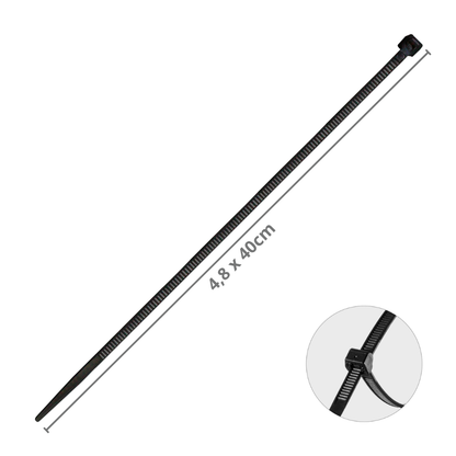 Abraçadeira De Nylon Mxt 4,8x40cm 100 Unidades Preta [F133]