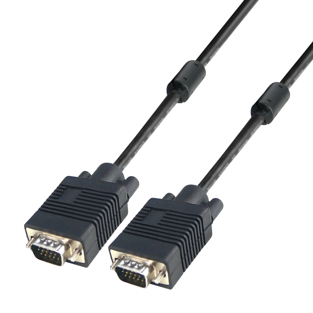 Cabo Vga Macho X Vga Macho Mxt Dupla Blindagem Com Filtro 5.8mm - 03 Metros [F133]