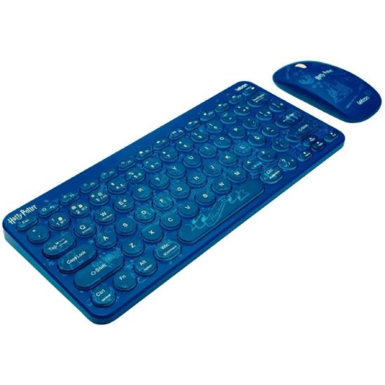 Kit Teclado e Mouse Sem Fio Letron Harry Potter Azul [F002]