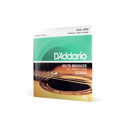 Cordas Para Violão Aço D Addario Bronze 85/15 Ez920 .012-.054 [F108]