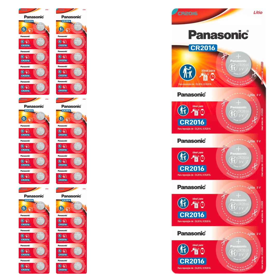 35 Baterias Cr2016 Panasonic (7 Cart)