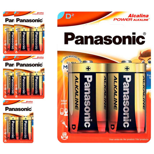 12 Pilhas Alcalinas D Panasonic (6  Cart)