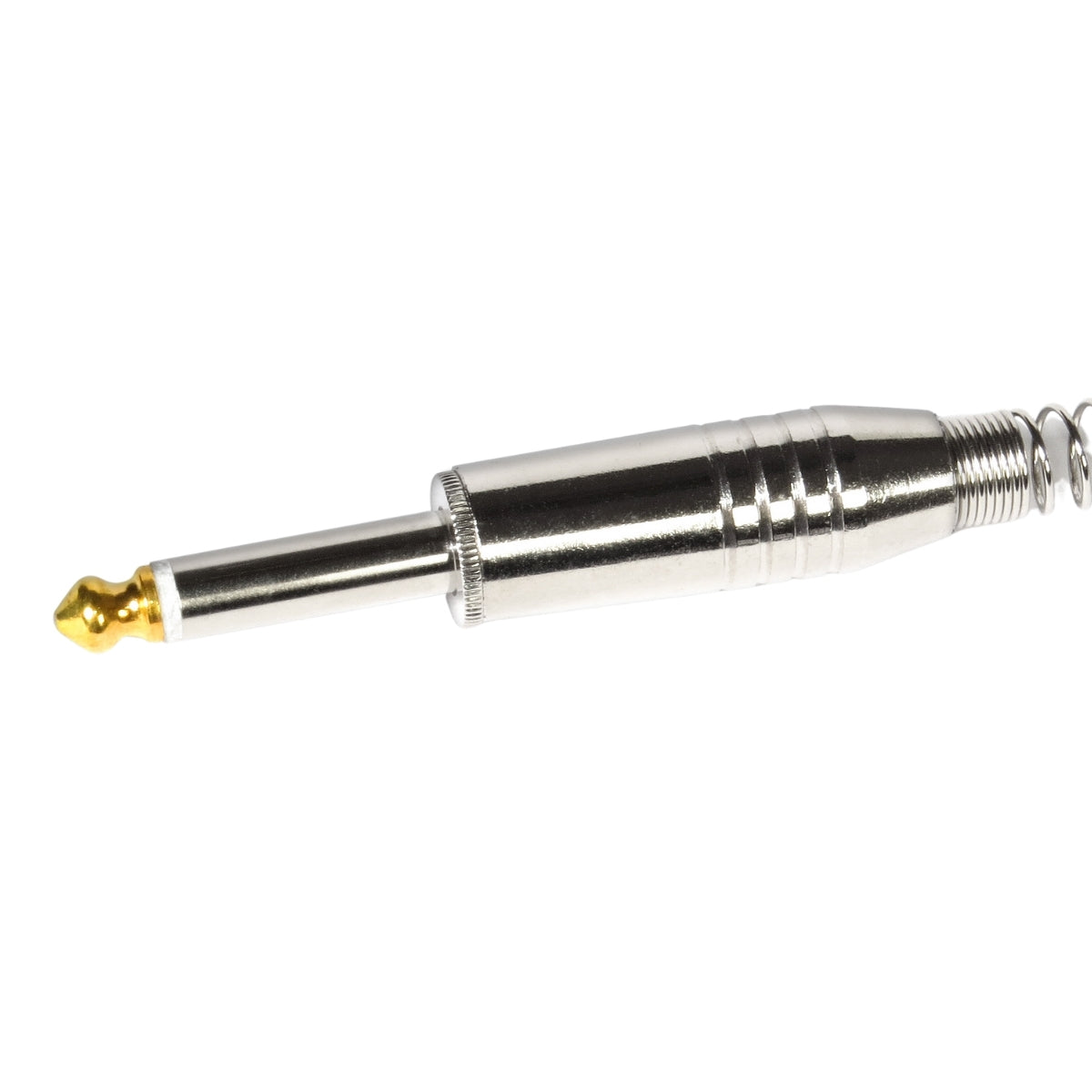 Conector P10 Macho Linha Mono Com Mola Espacada Ponta Gold Baquelite Storm 10 Unidades [F108]