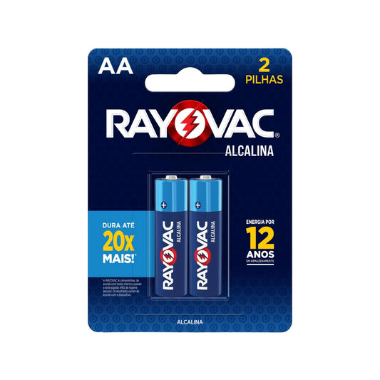 Pilha Alcalina Aa2 Rayovac Cartela Com 02 Unidades [F108]